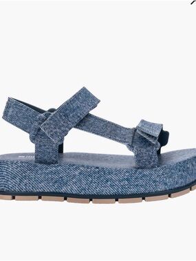 Melissa Denim-Style Blue Platform Sandals “jandals